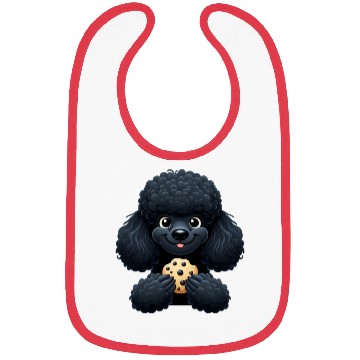 Discover Black Poodle with Cookie Sweet Design Bibs