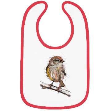 Discover Whimsical Nature little green Bird Bibs