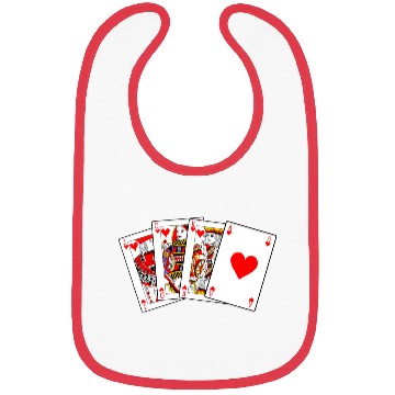 Discover Jack, Queen, King and Ace Bibs