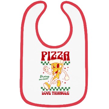 Discover Pizza Love Triangle Bibs