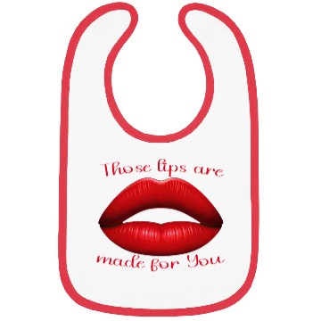 Discover Red Lips Embrace Bibs