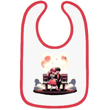 Discover Heart Moon Embrace Bibs