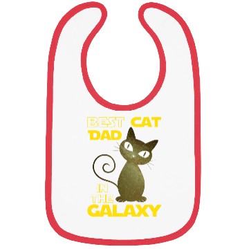 Discover Galaxy Cat Best Cat Dad Bibs