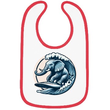 Discover Surfing elephant Bibs
