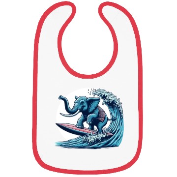 Discover Surfing elephant Bibs