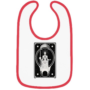 Discover Crescent Moon Tarot Card Astrology Occult Bibs