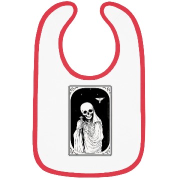 Discover Skeleton Tarot Card Reader Astrology Occult Bibs