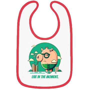 Discover Live in the Moment Pig Bibs