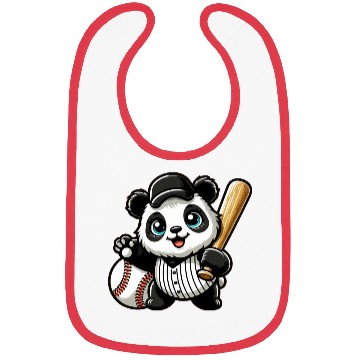 Discover Panda Baseball Player in Action Bibs
