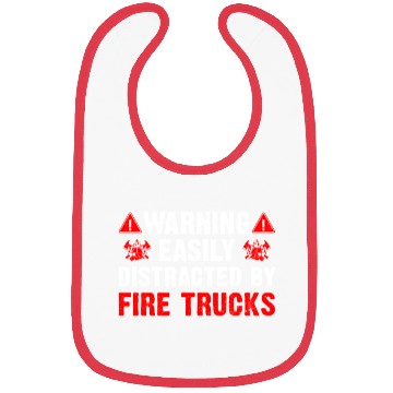 Discover Easily Distracted By Fire Trucks Firefighter Bibs