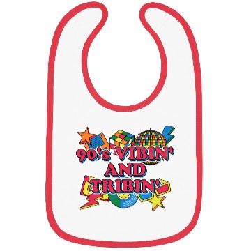 Discover 90s Vibin and Tribin 1990 Cool Chill Easygoing Par Bibs