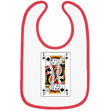 Discover King of Spades Playing Card Bibs