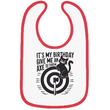 Discover It's My Birthday Funny Axe Throwing cat Lover Bibs