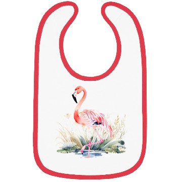 Discover Serene Flamingo in Tranquil Lake Bibs