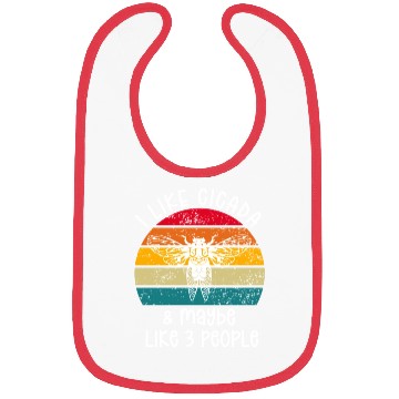 Discover I Like Cicada & Maybe Like 3 People, Retro Sunset Bibs