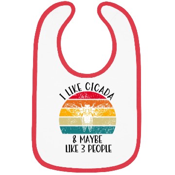 Discover I Like Cicada & Maybe Like 3 People, Retro Sunset Bibs