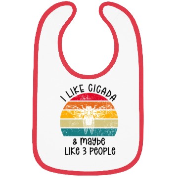 Discover I Like Cicada & Maybe Like 3 People, Retro Sunset Bibs