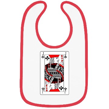 Discover Jack Playing card clover Bibs