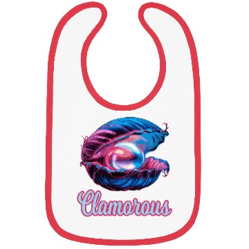 Discover Clamorouse shell with one pearl Design Bibs