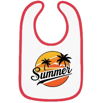 Discover Chill Summer Vibes Palm Trees Bibs