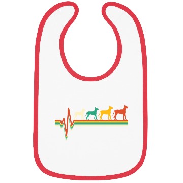 Discover Great dane retro heartbeat Bibs