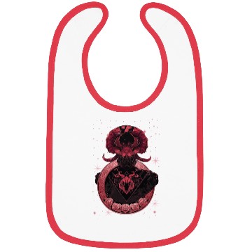 Discover Dark samurai or devil in red and black colors Bibs