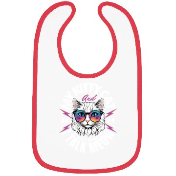 Discover White Cat Bibs