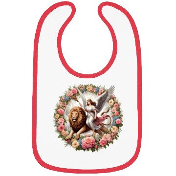 Discover Angel on a lion Bibs