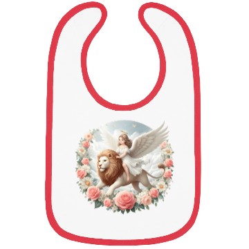 Discover Angel on a lion Bibs