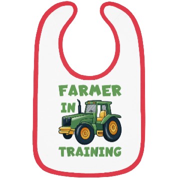 Discover Funny Tractor Boy Farmer In Training Bibs