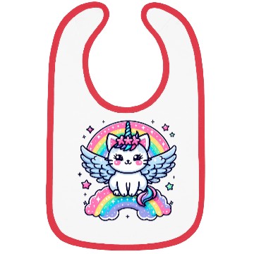 Discover Angelic Kitten Above the Clouds Bibs