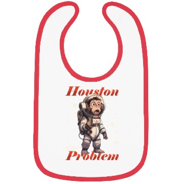 Discover Houston we have a problem astronaut space monkey Bibs