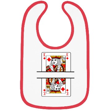 Discover Playing card king of diamonds with banner space Bibs