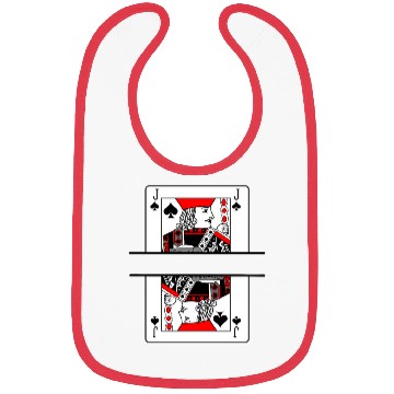 Discover Playing card jack of spades with banner space Bibs