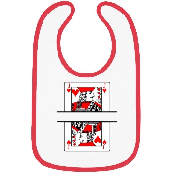 Discover Playing card jack of hearts with banner space Bibs