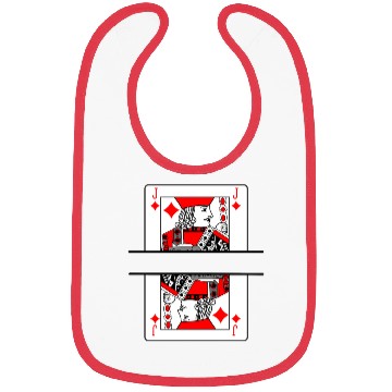 Discover Playing card jack of diamonds with banner space Bibs