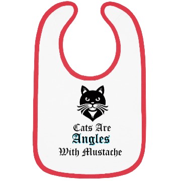 Discover cats are angles with mustache funny comic cats Bibs