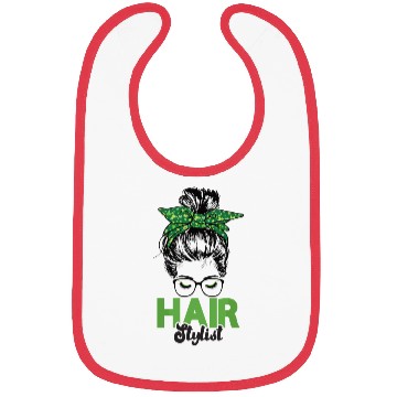 Discover Hairstylist St Patrick's Day Shamrock Messy Bun Bibs