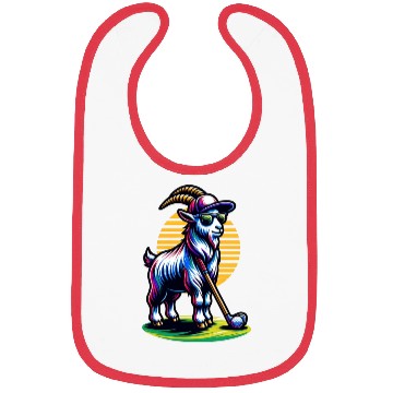 Discover Goat Golfer Golf Course Dog Owner Bibs