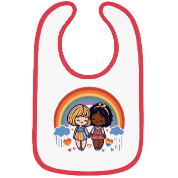 Discover Cute Lesbian Sapphic Whitey Melanin Rainbow Pride Bibs