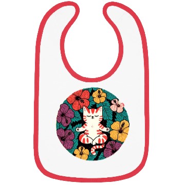 Discover Zen Hibiscus Cat Bibs