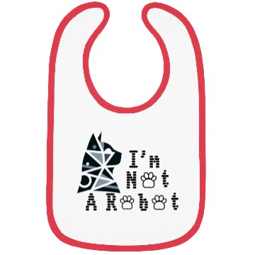 Discover im not robot cat funny comic Bibs