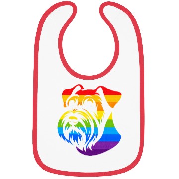 Discover Miniature Schnauzer Rainbow LGBT Gay Pride Lesbian Bibs