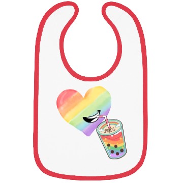 Discover Rainbow heart Bibs