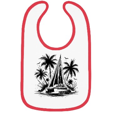 Discover Palm With Double Hull Catamaran Sailing Boat Bibs