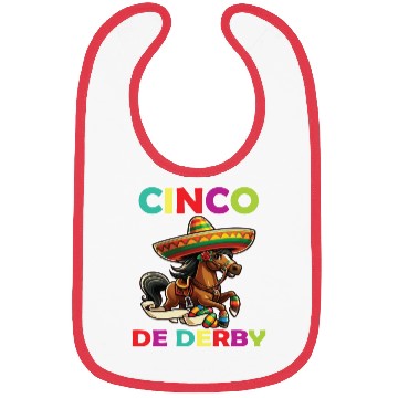 Discover Cinco De Derby, Funny Horse Racing,Bibs