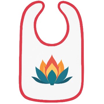 Discover Lotus With Orange Blue Petals Bibs