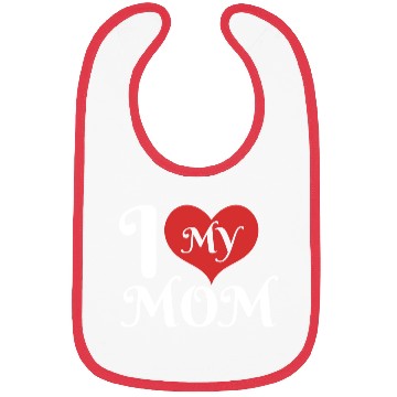 Discover Love Heart with My Mom Message Bibs