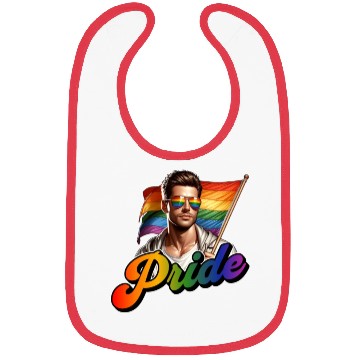Discover Pride Gay CSD Love LGBTQ+ Colors of Rainbow fun Bibs