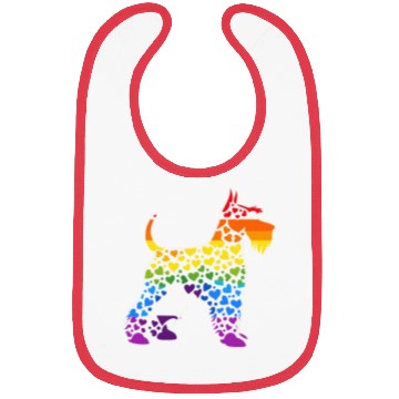 Discover Miniature Schnauzer Rainbow LGBT Gay Pride Lesbian Bibs